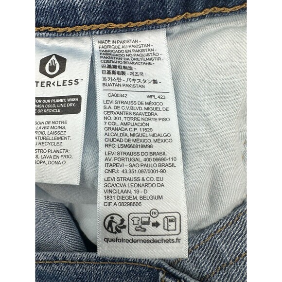 Levi's 505 Jeans Mens 40x32 Blue Denim Regular Fit Straight Leg Stretch Zip Fly - Picture 8 of 12